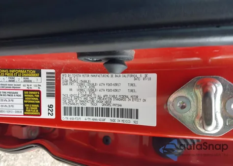 2018 Toyota Tacoma Trd Sport from USA, damaged, VIN 3TMCZ5AN0JM174563